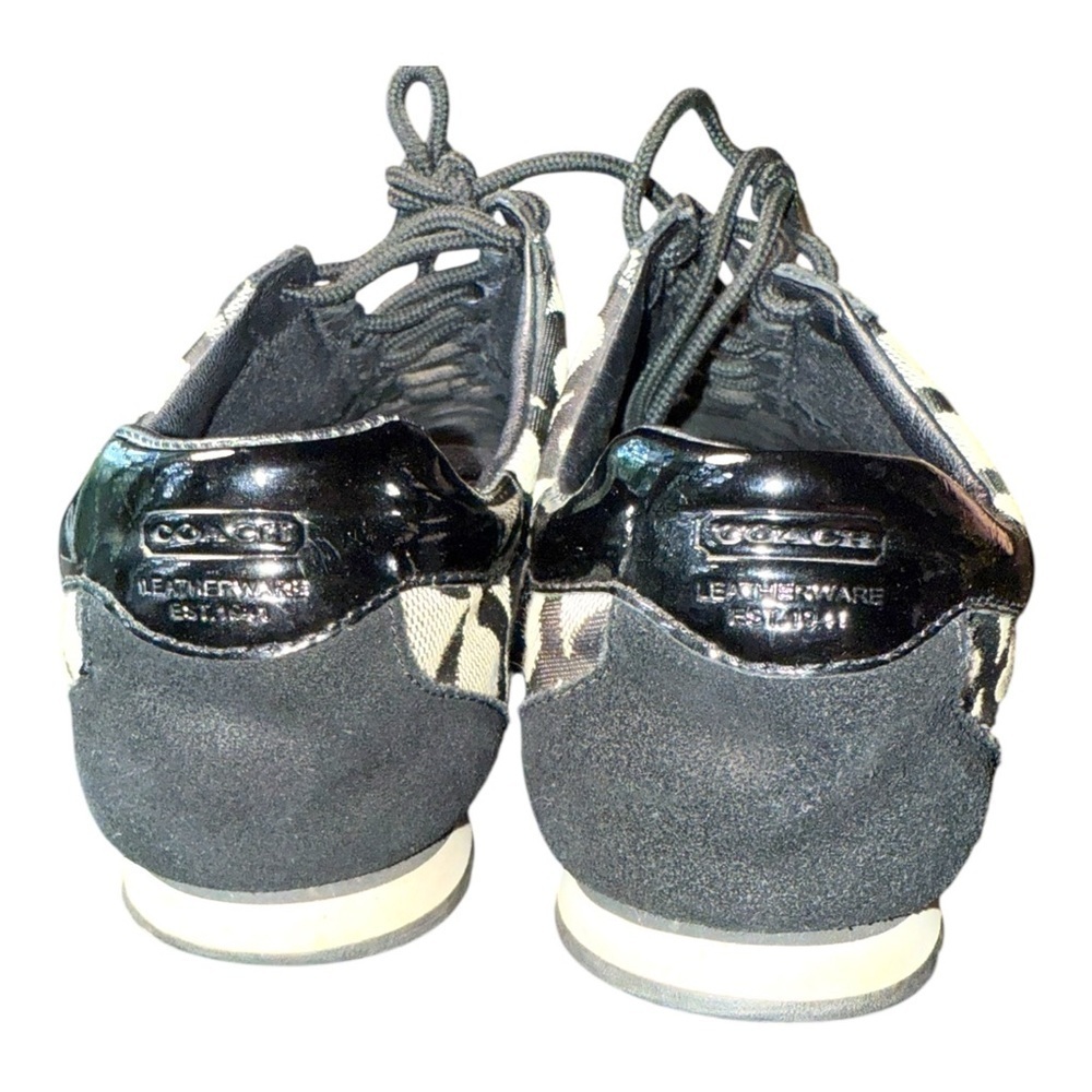 ▶️ Coach ◀️ Kathleen Black and Gray Lace up shoes  7.5 Signature C - Picture 13 of 13